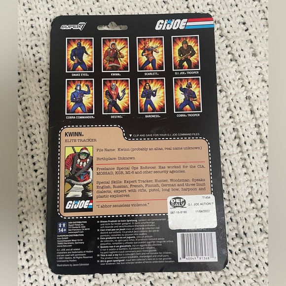 NEW Super7 - G.I. Joe Reaction Figures Wave 1A - Kwinn [New Toy] Action Figure - Picture 4 of 6